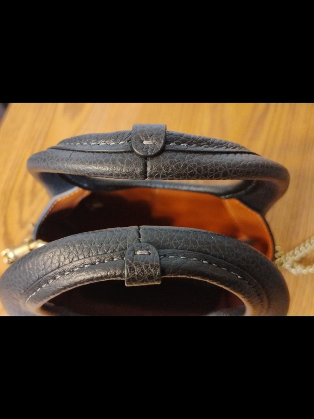 New Coach Black Pebbled Leather Lana 19 Mini Handbag with Gold Accent - Picture 10 of 11